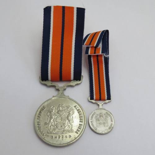 SADF General Service medal and miniature - #142269
