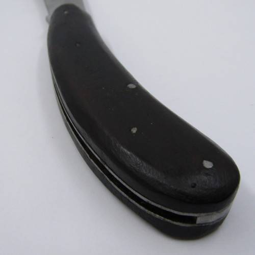 Vintage large pruning knife with wooden handle