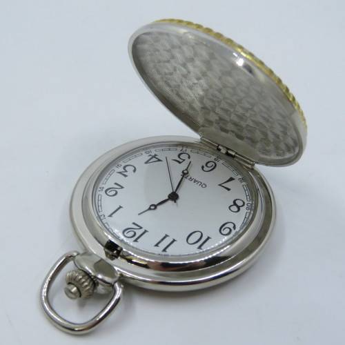 1920`s Style Huntsman full hunter quartz pocketwatch - Hachette pocketwatch collection #30 - Working