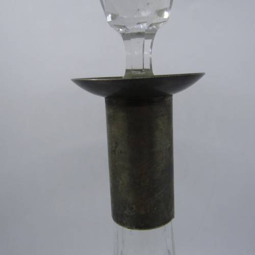 Vintage glass ships decanter