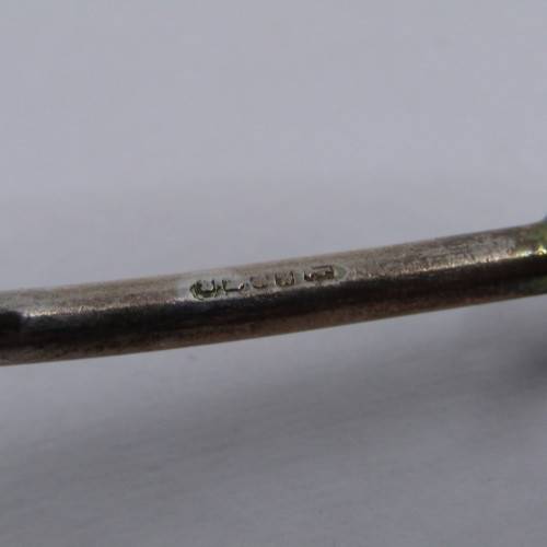 James Dixon silver plated sugar sifter spoon - scans as 90% silver but hallmark indicates silver pla