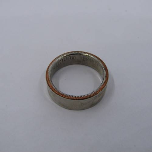 Ring made from 1976 USA quarter - size L/7