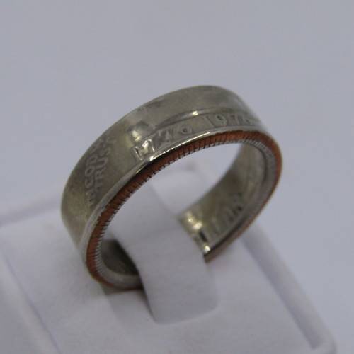 Ring made from 1976 USA quarter - size L/7