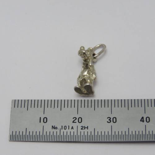 Sterling silver Goofy figurine charm pendant - Weighs 1,5 g