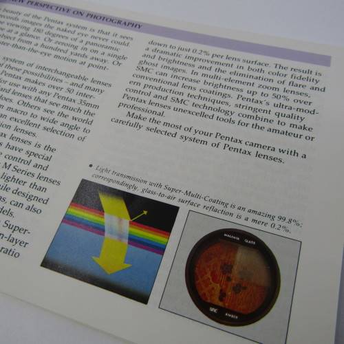 Pentax lenses and accessories booklet