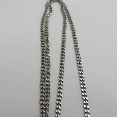 Stainless steel mens necklace and pendant - Length 50 cm