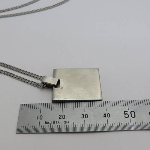 Stainless steel mens necklace and pendant - Length 50 cm