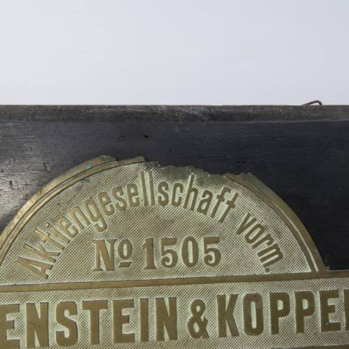 Orenstein and Koppel No.1505 Lokomotivfabrik brass plaque - Railway makers Berlin - Size 39 x 26 cm