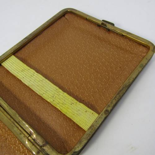 Vintage cigarette case with ostrich leather
