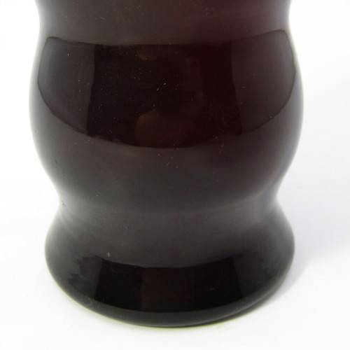 Dark Maroon hand made glass vase