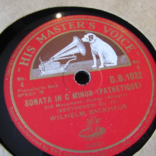 His Masters Voice record album with 10 records - 76rpm