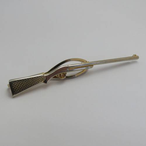 Vintage Stratton rifle tie clip