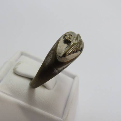 WW2 Royal Air Force ring - Silverplate on brass - Size T