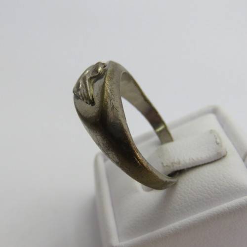 WW2 Royal Air Force ring - Silverplate on brass - Size T