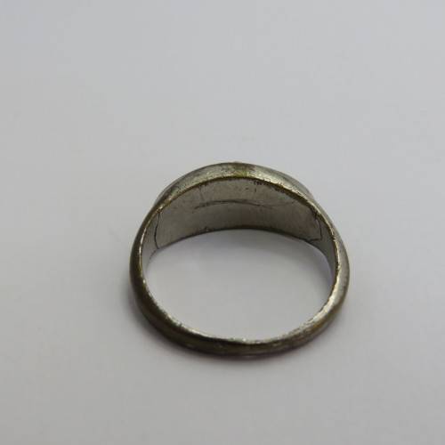 WW2 Royal Air Force ring - Silverplate on brass - Size T