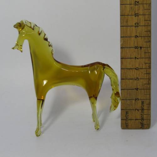Beautiful Yellow Murano glass horse