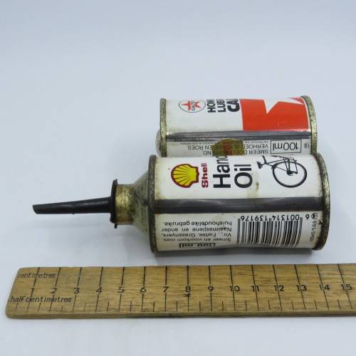Vintage Shell and Caltex oil cans