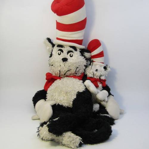 Pair of Dr. Seuss`s Cat in the Hat plush toys - 64cm