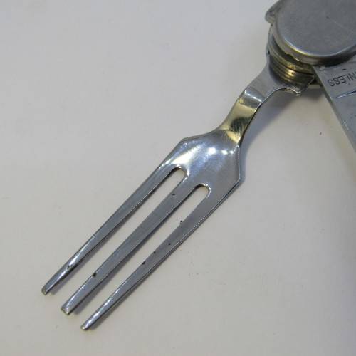 Stainless steel pocket knife with fork and spoon - Hobo knife