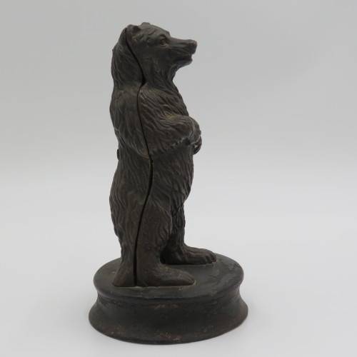 Antique cast iron Grizzly bear money box
