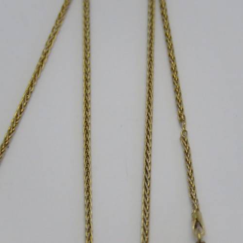 Top quality yellow and white gold 9kt necklace with flower pendant - Weight 5,9 g - Length 46 cm
