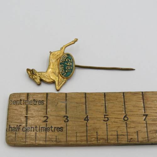1962 Springbok Rugby Lions tour stick pin