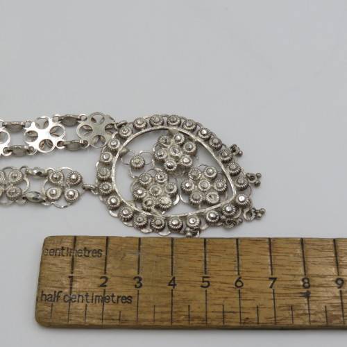 Indian silver necklace - Scan 85% silver - Weighs 50,0 g - Length 63 cm