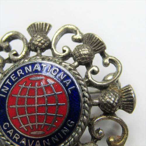 International Caravanning Scottish brooch