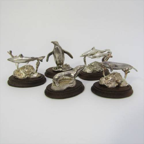 Big 5 African Marine Silver set in box by Stuart Benade