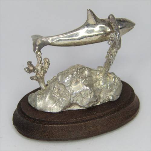Silver Sculpture `Orca` by Stuart Benade - 79g