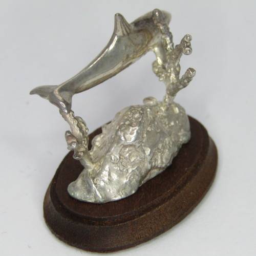 Silver Sculpture `Orca` by Stuart Benade - 79g