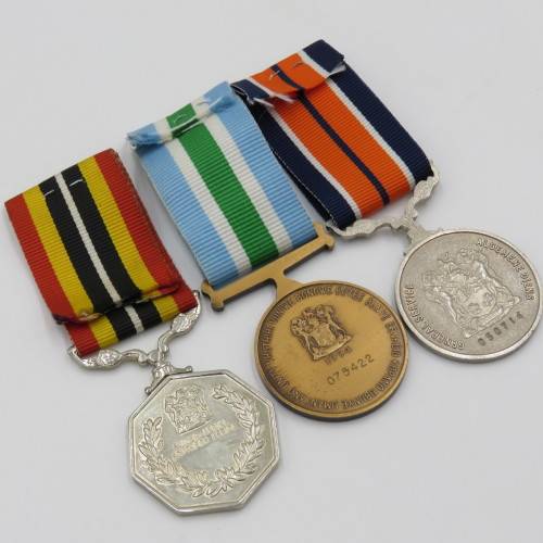 Set of 6 SADF Border War medals issued to 72110216 KV Lieutenant T.G. Swanepoel