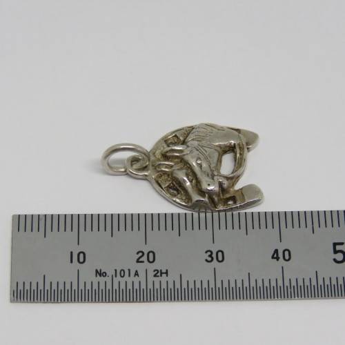 Vintage silver Equestrian horse shoe charm - Weighs 4,3 g