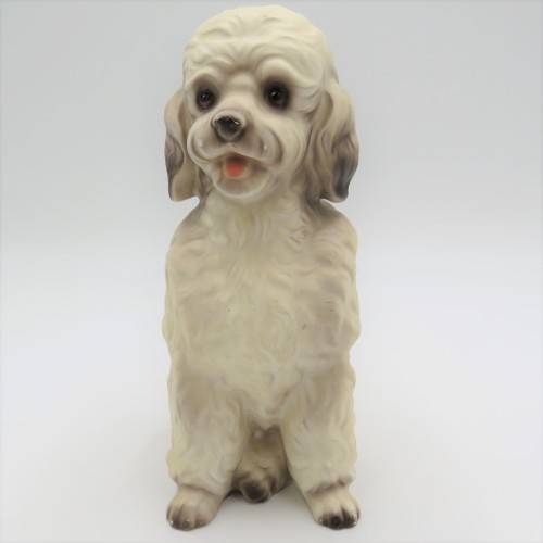 Vintage French poodle ceramic dog figurine