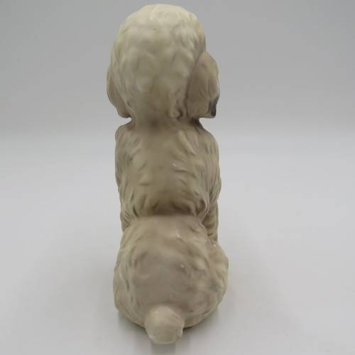 Vintage French poodle ceramic dog figurine