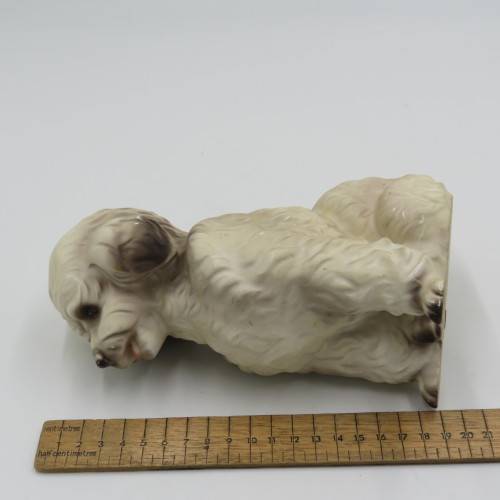 Vintage French poodle ceramic dog figurine