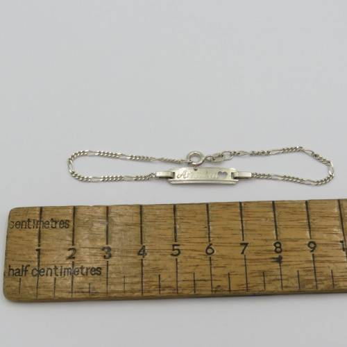 Sterling silver `Andrea` name bracelet - Weighs 2,3 g - Length 18 cm