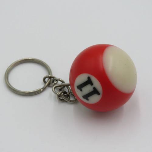 Number 11 pool ball keyring holder