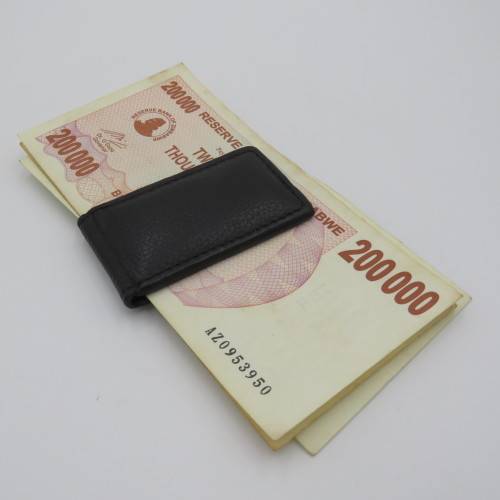 Leather money clip - Notes in photos not included