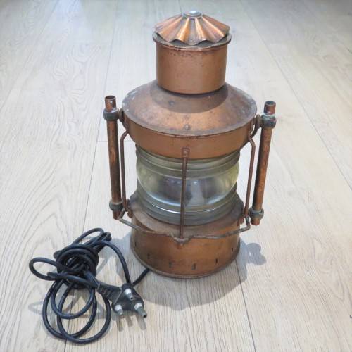 Vintage NUC 360 degree ships lantern - Converted to electric - 40 cm High - Base 18 x 18 cm