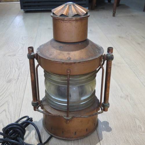 Vintage NUC 360 degree ships lantern - Converted to electric - 40 cm High - Base 18 x 18 cm