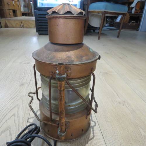 Vintage NUC 360 degree ships lantern - Converted to electric - 40 cm High - Base 18 x 18 cm