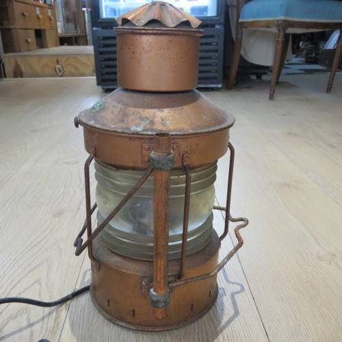 Vintage NUC 360 degree ships lantern - Converted to electric - 40 cm High - Base 18 x 18 cm