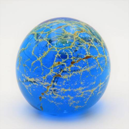 Beautiful handmade glass paperweight - Signed at bottom