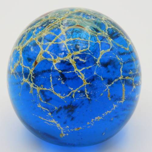 Beautiful handmade glass paperweight - Signed at bottom