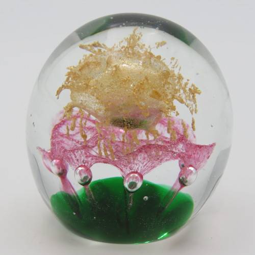 Vintage handmade glass paperweight