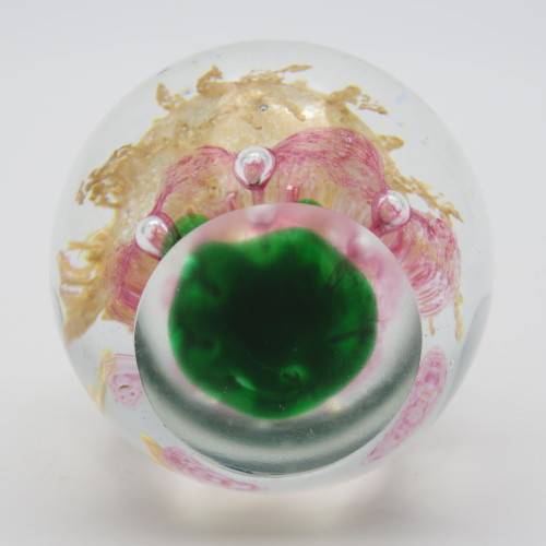 Vintage handmade glass paperweight