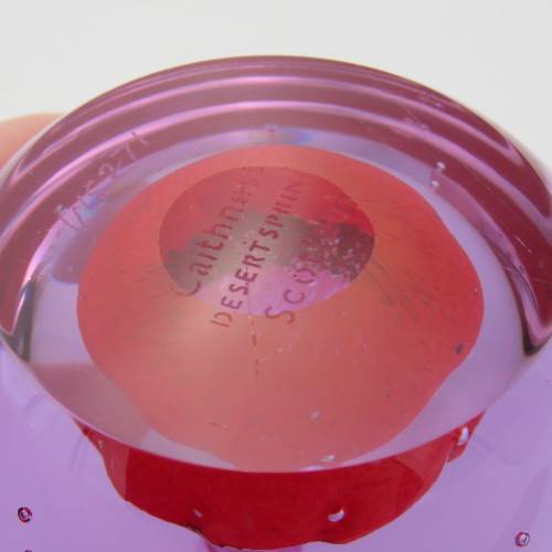 Vintage Caithness Desert Spring handmade glass paperweight - Scotland