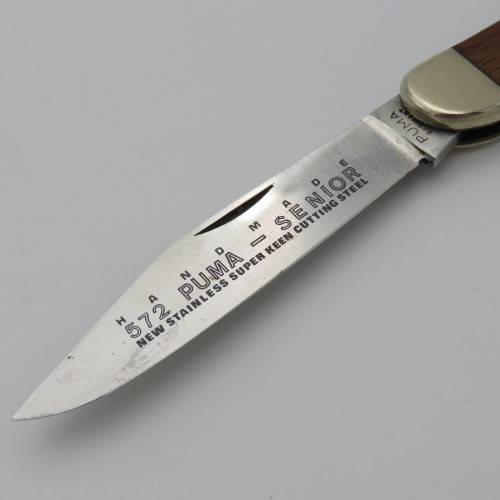 Handmade 572 Puma Senior 2-blade pocket knife
