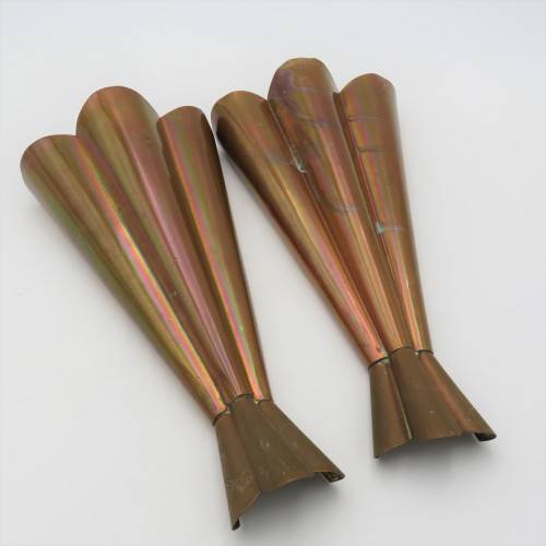 Pair of Copper wall hanging flower vases